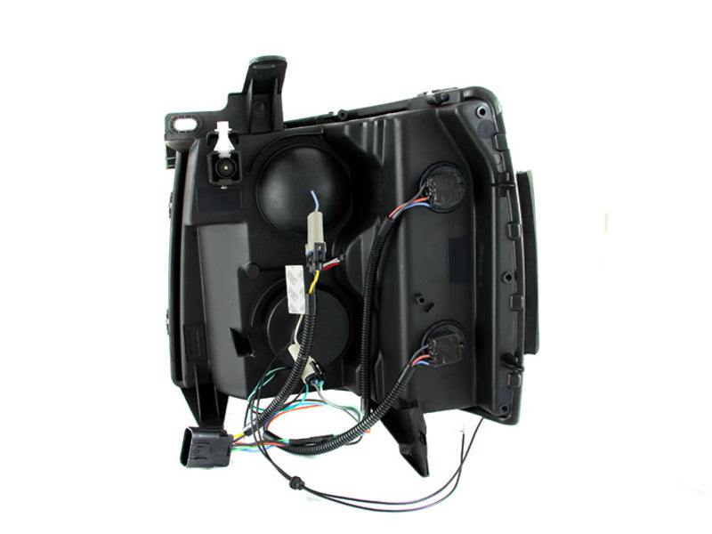 Phares de projecteur ANZO 2007-2013 Chevrolet Silverado 1500 avec halo noir