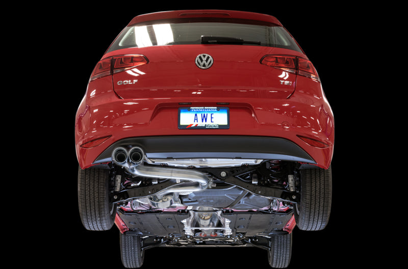 AWE Tuning VW MK7 Golf 1.8T Touring Edition Exhaust w/Chrome Silver Tips (90mm)