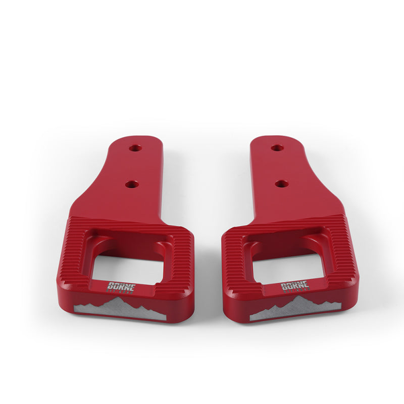 Mishimoto 2017+ Ford Raptor / 2009+ Ford F150 Borne Off-Road Billet Tow Hooks - Red