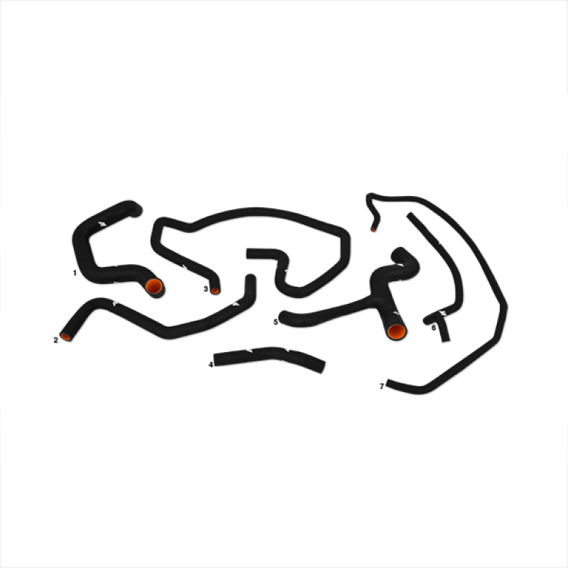 Kit de durites en silicone noir Mishimoto pour Ford Focus SVT 02-04