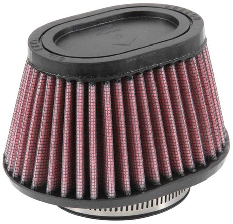 Filtre en caoutchouc universel K&amp;N Filter Bride de 2 7/16 pouces Base de 4,5 x 3,75 pouces Base de 3,5 x 2,5 pouces Supérieur de 2,75 pouces