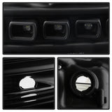 Phares de projecteur Spyder Ford Super Duty 11-16 LEDHalo DRL tout noir PRO-YD-FS11-HL-BKV2