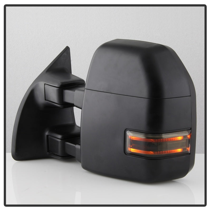 Rétroviseurs chauffants à DEL avec clignotants xTune 99-07 Ford Super Duty - Smk (paire) (MIR-FDSD99S-G4-PW-SM-SET)