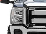 Raxiom 11-16 Ford F-250 Super Duty LED Projector Headlights - Chrome Housing (Clear Lens)