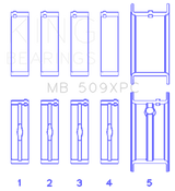 King Engine Bearings Chevrolet 400 V8 Coated Performance Rod Bearing Set