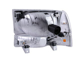 Phares en cristal ANZO 2000-2004 Ford Excursion Chrome avec feux d'angle 2 pièces