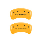 MGP 4 Caliper Covers Engraved Front & Rear With out stripes/Dodge Yellow finish black ch