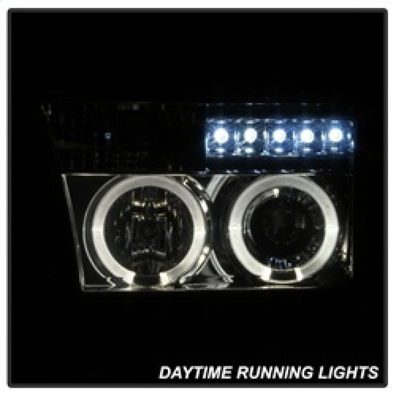 Phares de projecteur Spyder Toyota Tundra 07-13 LED Halo LED Smke PRO-YD-TTU07-HL-SM