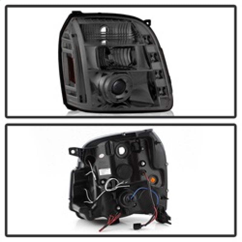 Phares de projecteur Spyder GMC Yukon 07-14/Yukon Denali 07-14 LED Halo LED Smke PRO-YD-GY07-HL-SM