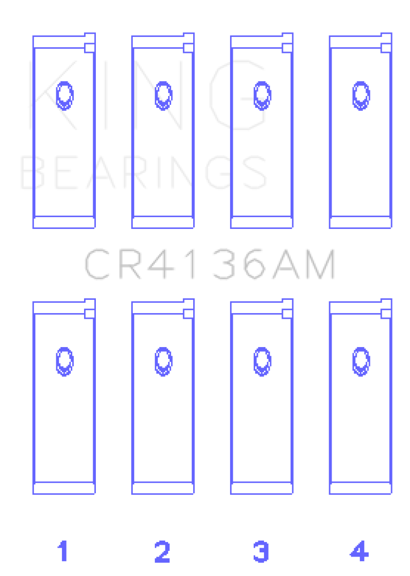 King 91-02 Nissan SR20DE L4 DOHC 16 soupapes (taille +0,25) Ensemble de roulements de bielle