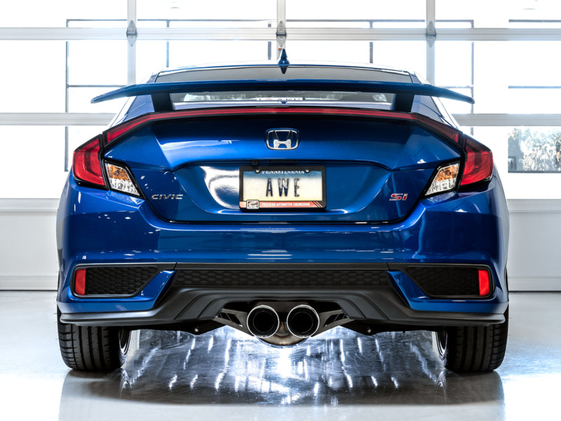 AWE Tuning 2016+ Honda Civic Si Touring Edition Exhaust w/Front Pipe & Dual Chrome Silver Tips