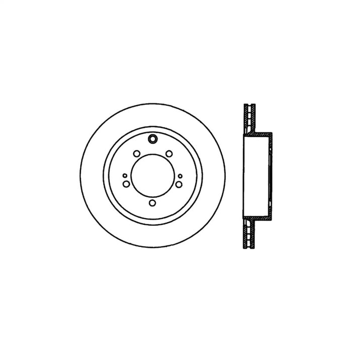 Rotor arrière CRYO-STOP Premium à haute teneur en carbone Stoptech 03-06 Evo 8 &amp; 9