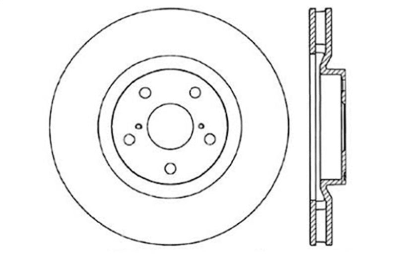 Rotor avant gauche fendu et percé StopTech 5/93-98 Toyota Supra Turbo