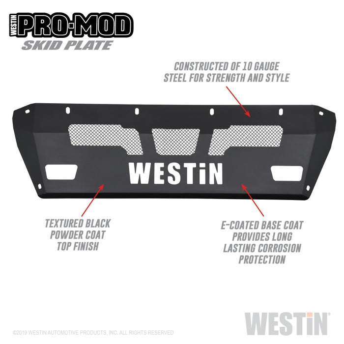 Plaque de protection Westin 15-19 Chevrolet Silverado 2500/3500 Pro-Mod - Noir texturé