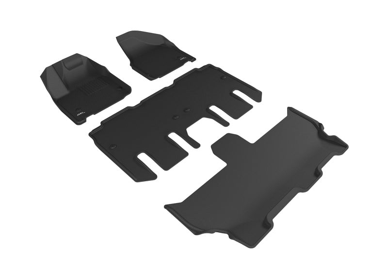 Tapis de sol 3D MAXpider 2017-2020 Chrysler Pacifica/Voyager Kagu 1ère/2ème/3ème rangée - Noir
