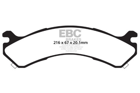 Plaquettes de frein arrière extra-robustes EBC 01-05 Chevrolet Silverado 3500 (2WD)