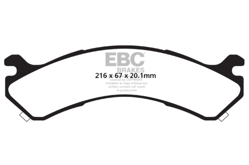 Plaquettes de frein arrière Greenstuff EBC 01-05 Chevrolet Silverado 3500 (2WD)