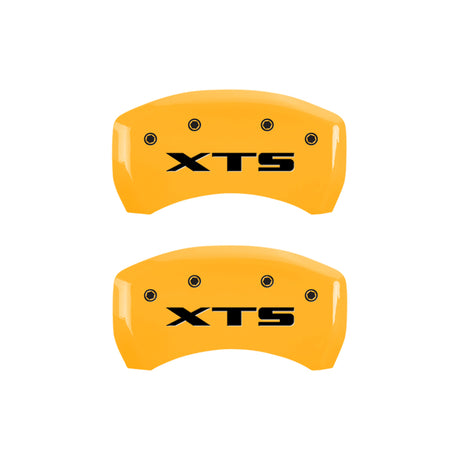 MGP 4 Caliper Covers Engraved Front & Rear Cursive/Cadillac Black finish silver ch