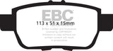 Plaquettes de frein arrière EBC 05-14 Honda Ridgeline 3.5 Greenstuff