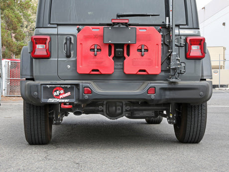 Système d'échappement arrière aFe MACH Force-Xp avec embout noir pour Jeep Wrangler 18-20 L4-2.0T / V6-3.6L