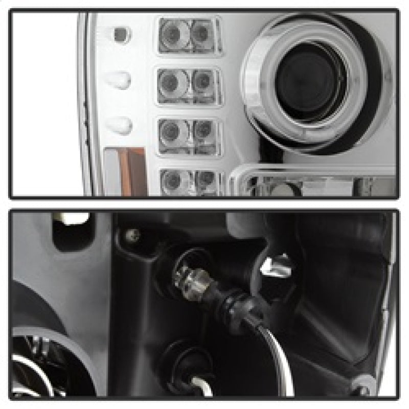 Phares de projecteur Spyder GMC Sierra 1500/2500/3500 07-13 LED Halo- LED Chrome PRO-YD-GS07-HL-C