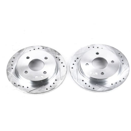Disques de frein arrière Power Stop 14-19 Ford Fiesta Evolution percés et fendus - Paire