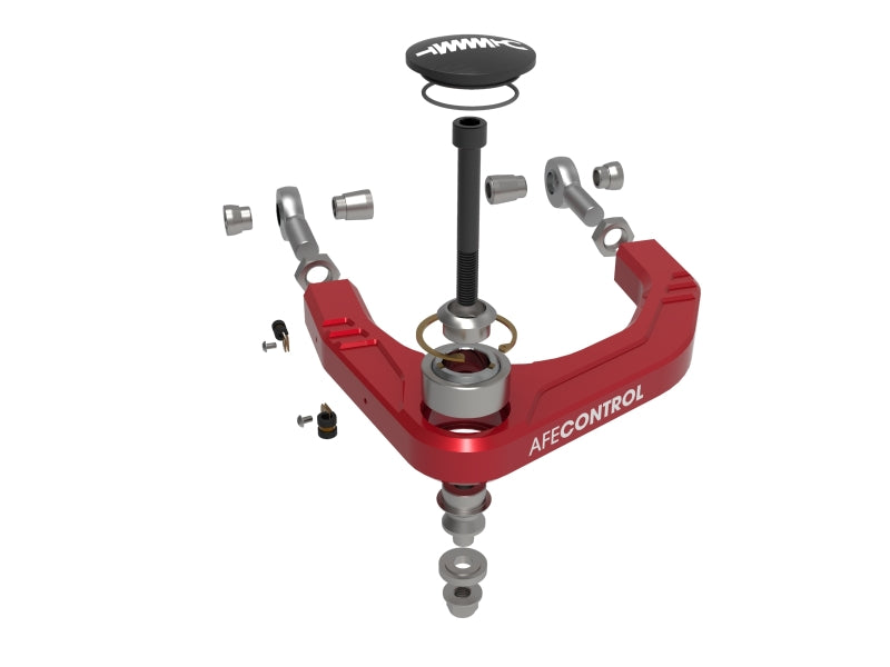 Bras de suspension supérieurs aFe Control 05-23 Toyota Tacoma - Aluminium billette anodisé rouge