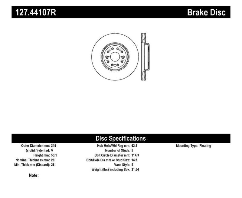 Rotor avant droit rainuré et percé StopTech 95-00 Lexus LS 400