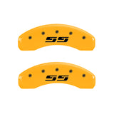 MGP 4 Caliper Covers Engraved Front & Rear Silverado SS Yellow Finish Black Char 2001 Chevy Tahoe
