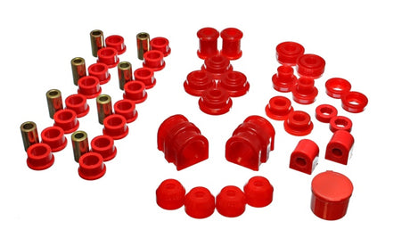 Ensemble de bagues principales Hyper-Flex rouges pour coupé/berline/break Saturn S Series 91-02 Energy Suspension
