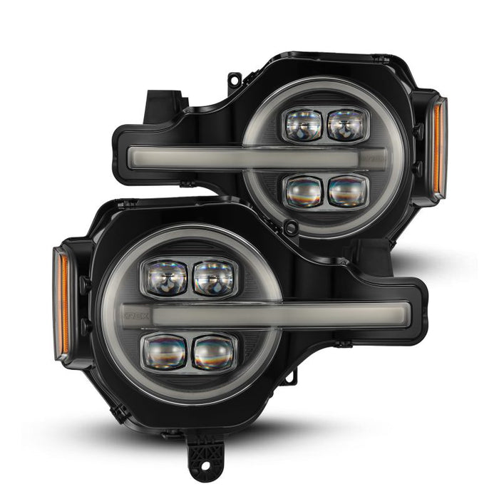 Phares de projecteur à LED AlphaRex 21-23 Ford Bronco NOVA Noir