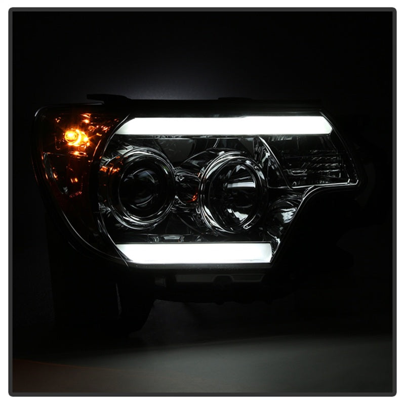 Phares de projecteur Spyder Toyota Tacoma 12-16 Barre lumineuse DRL Chrome PRO-YD-TT12-LBDRL-C