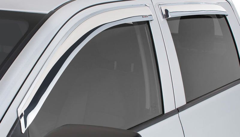 Déflecteur de vent latéral Tape-Onz pour camionnette Dodge Ram 1500 à cabine allongée Stampede 2009-2018, 4 pièces - Chrome