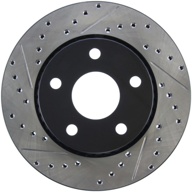 Disque de frein avant droit perforé et rainuré StopTech pour Jeep Wrangler 07-13