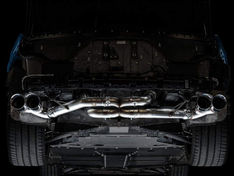 Échappement AWE Tuning 2020 Chevrolet Corvette (C8) Track Edition - Embouts chromés argentés quadruples