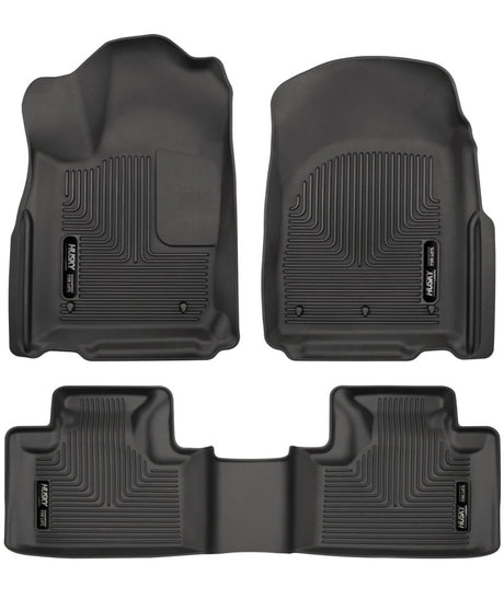 Revêtements de sol noirs Husky Liners 11-13 Dodge Durango / 11-13 Jeep Grand Cherokee WeatherBeater Combo