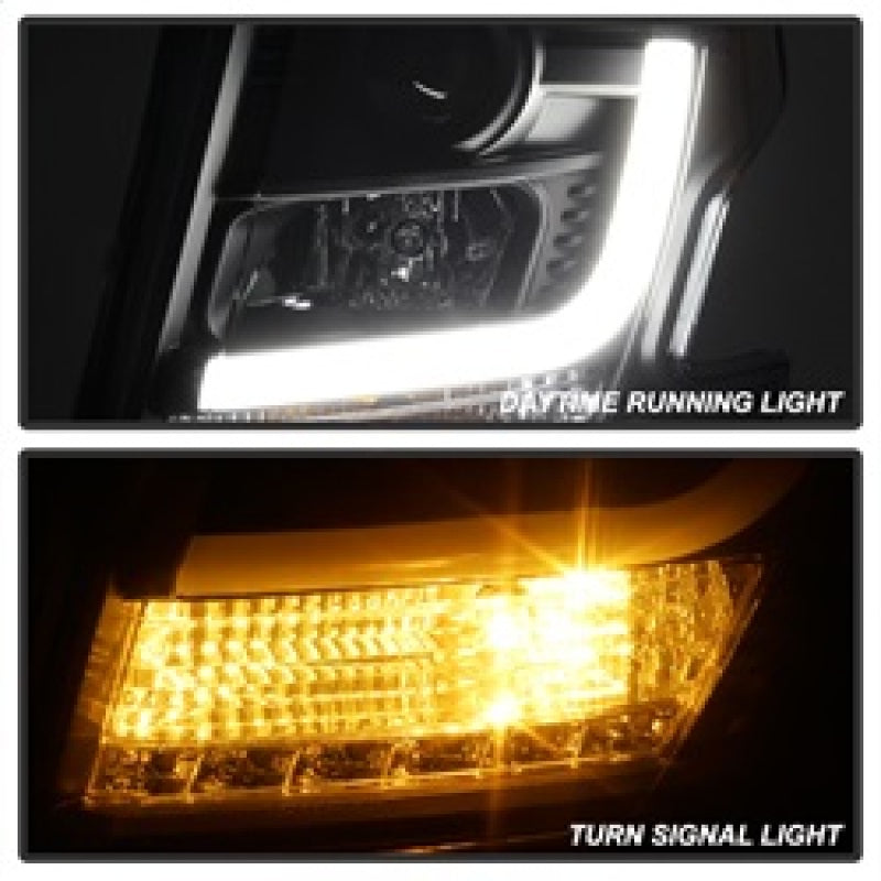 Phares de projecteur Spyder Chevy Tahoe / Suburban 2015-2016 - DRL LED - Noir PRO-YD-CTA15-DRL-BK