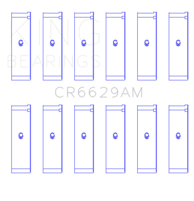 Ensemble de roulements de bielle King Mitsubishi 181CI 3.0L 6G72 V6 / 152CI 2.5L 6G73 V6 (taille STD)