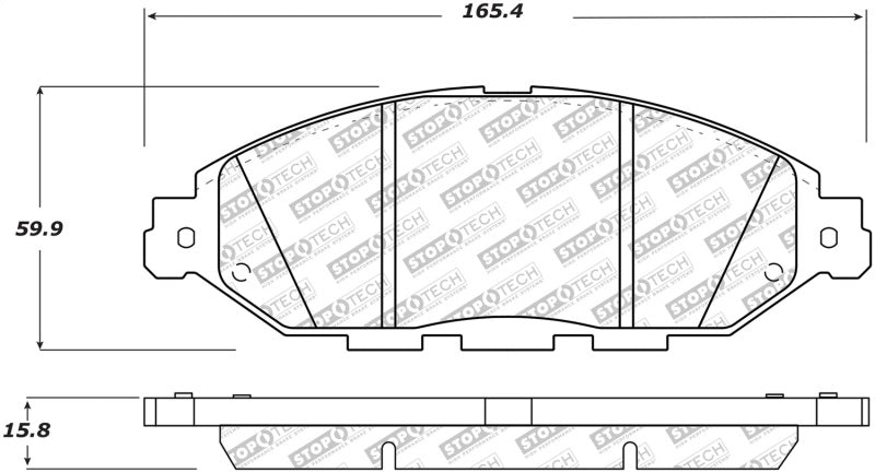 Plaquettes de frein StopTech 13-19 Nissan Pathfinder Street Select - Avant