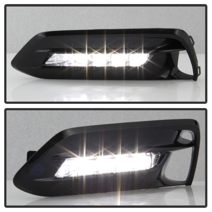 Feux antibrouillard à LED OEM Spyder 18-19 Honda Accord Sedan avec interrupteur d'ajustement OEM - Transparent (FL-HA2018-4D-LED-C)