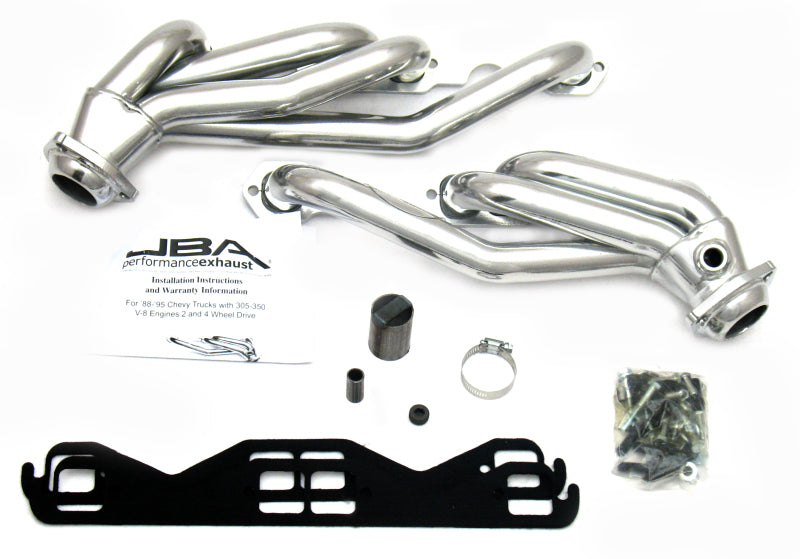 JBA 86-95 GM Truck 5.0L/5.7L SBC sans AIR 1-1/2 po primaire Silver Ctd Cat4Ward Header