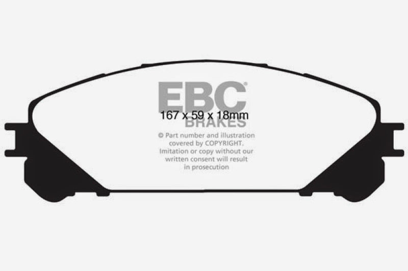 Plaquettes de frein avant extra-robustes EBC 10+ Lexus RX350 3.5 (Japon)