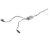 Échappement Catback Borla 14-18 Chevrolet Silverado 1500 5.3L V8 AT/MT 4DR CC ATAK avec embouts chromés noirs