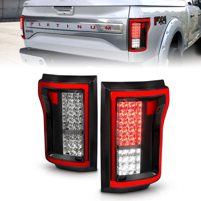 Feux arrière à LED ANZO 2015-2016 Ford F-150 Rouge/Clair