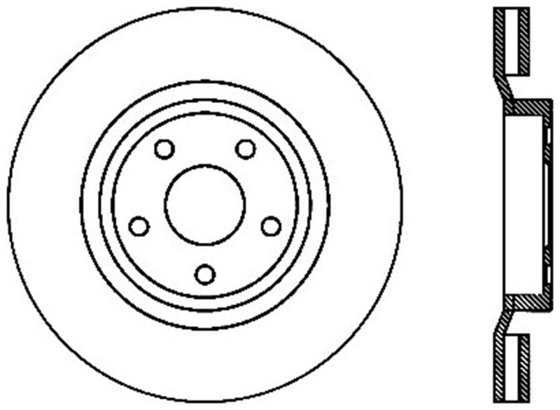 Disque de frein avant droit rainuré et percé StopTech 06-10 Jeep Grand Cherokee SRT-8