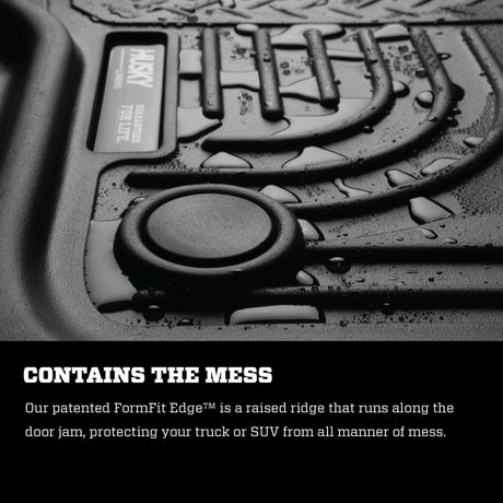 Revêtements de sol avant et 2e siège noirs Husky Liners 20-23 pour Mercedes-Benz GLE350/GLE450 Weatherbeater