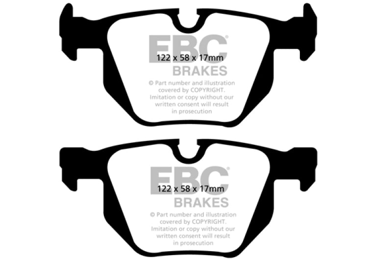 Plaquettes de frein arrière EBC 13+ pour BMW X1 3.0 Turbo (35i) Yellowstuff