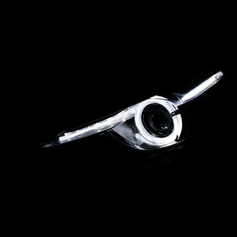 Phares de projecteur ANZO avec halo noir avec ambre 14-17 Mazda 3