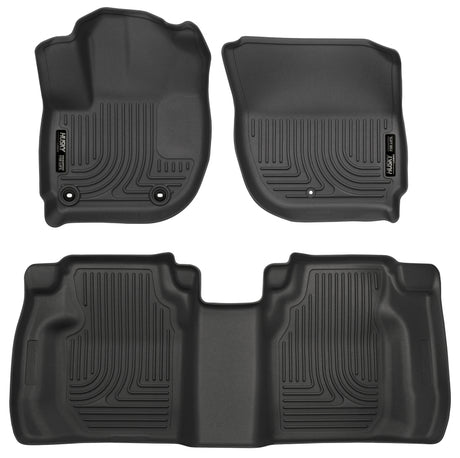 Revêtements de sol avant et arrière noirs Husky Liners 15 Honda Fit Weatherbeater