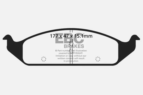 Plaquettes de frein avant EBC Ultimax2 pour Chrysler Cirrus 2.4 (roues de 14 pouces) 95-97